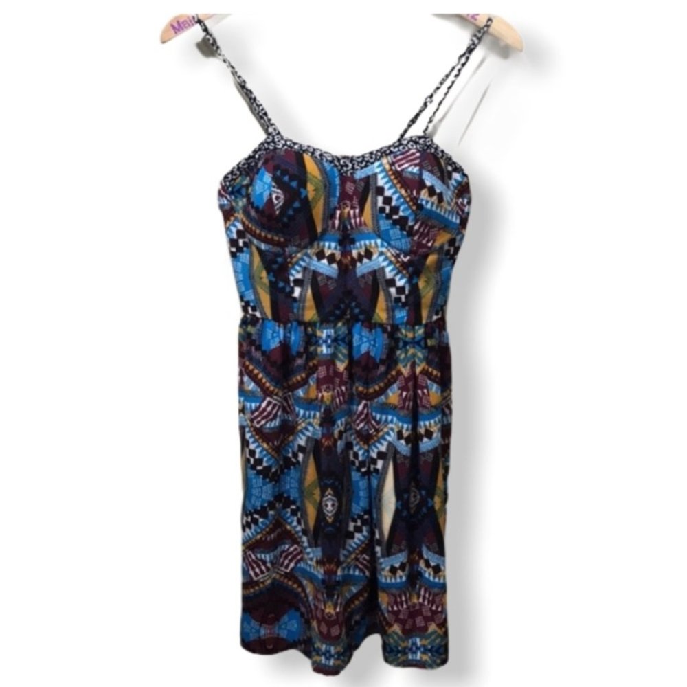 {Xhilaration} Abstract Tribal Print Dress